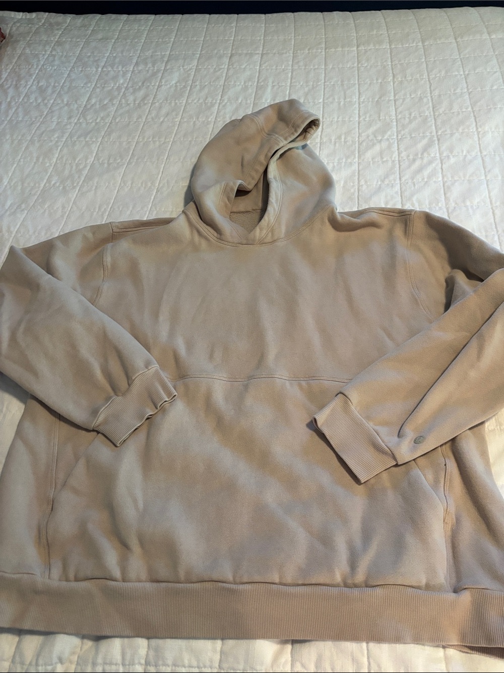 Men's Neutral Beige Hoodie - Classic Pullover